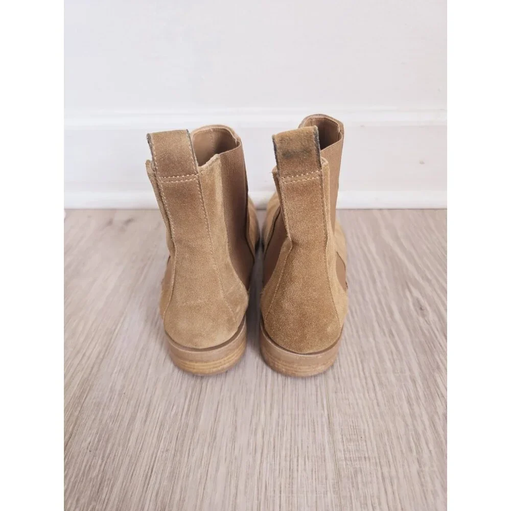 Everlane Mustard Suede Leather Chelsea Italy Ankle Boots Booties Shoes 9.5 - Picture 6 of 9